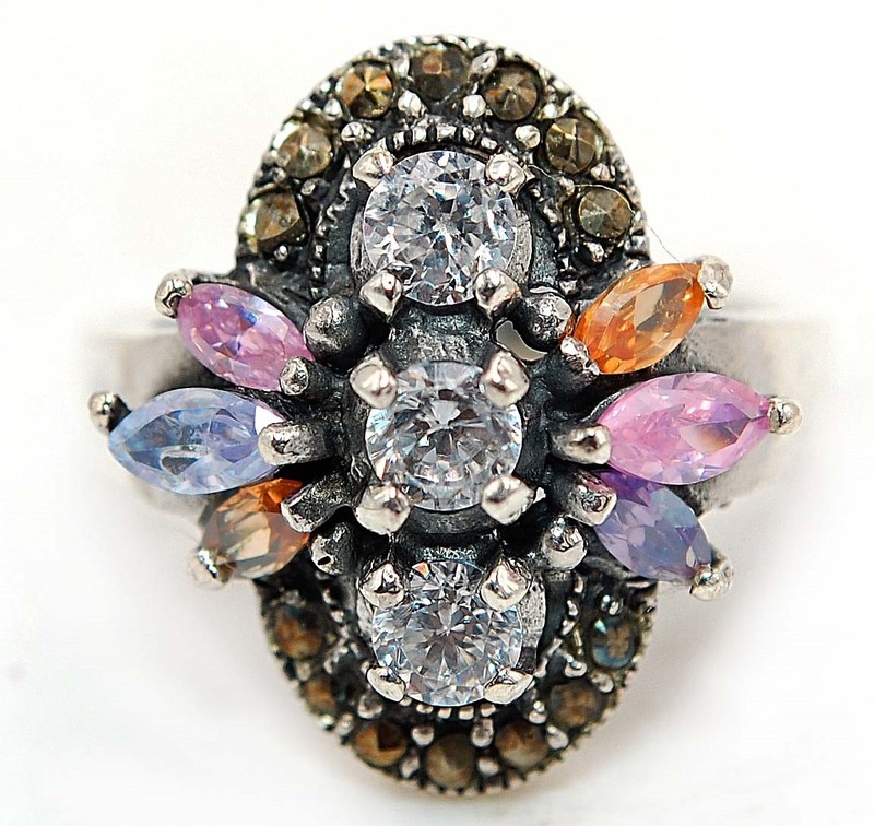 1CT Heat Treated Pink Topaz 925 Solid Genuine Sterling Silver Ring Sz 6 NF1-8