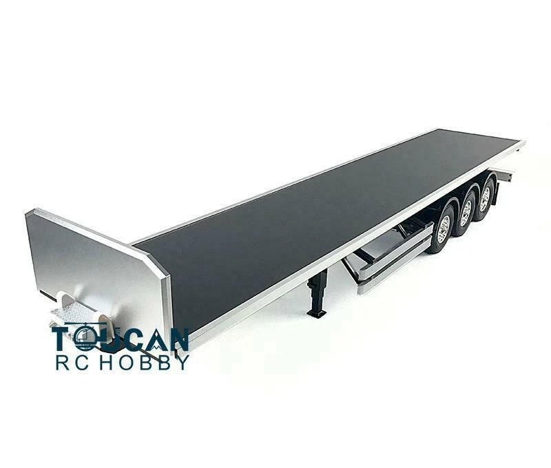 1/14 TOUCANRC Chassis Flatbed Trailer for Tamiya RC Truck KIT Vehicle Model - Image 3 of 4