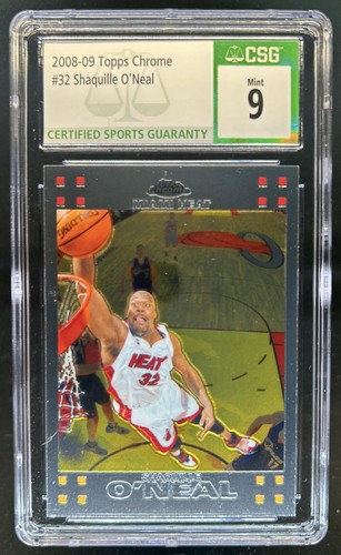 2007-08 Topps Chrome Shaquille O'Neal #32 Heat CSG 9