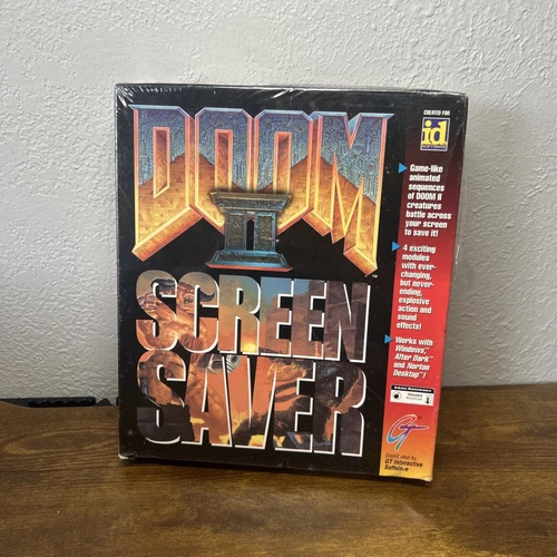 Doom II 2 Screen Saver GT Software Big Box 3.5” - NEW (See Photos)