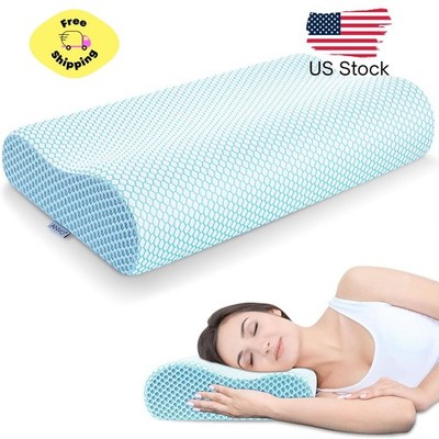 Memory Foam Pillow, Neck Contour Cervical Orthopedic Bed Pillow