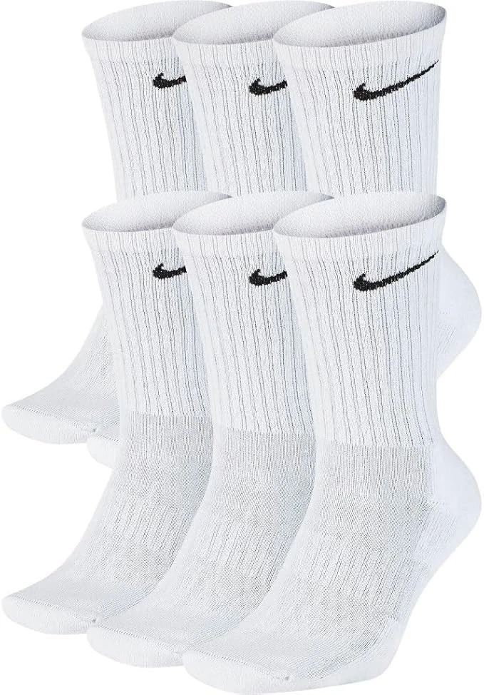 NIKE 6 Paar Socken Herren Damen Weiß Tennissocken Sparset