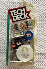 🔥4 PACK TECH DECK FINGERBOARD KIT🔥 2024 Paris Olympics Games-Great Collectible