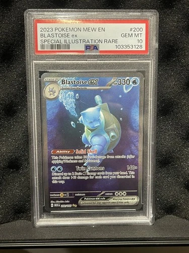 PSA 10 Blastoise EX Special Illustration Rare SIR Pokemon 151 200/165