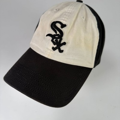 Chicago White Sox Baseball Cap T.E.I. Herren Verstellbar Schwarz Creme Baumwolle