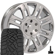 3788 20x8.5 Chrome Rims 27555r20 Rt Tires Tpms Set 6x135 44et