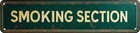 Vintage Tin Smoking Section Sign Retro Metal Sign for Outdoor indoor Decorati...