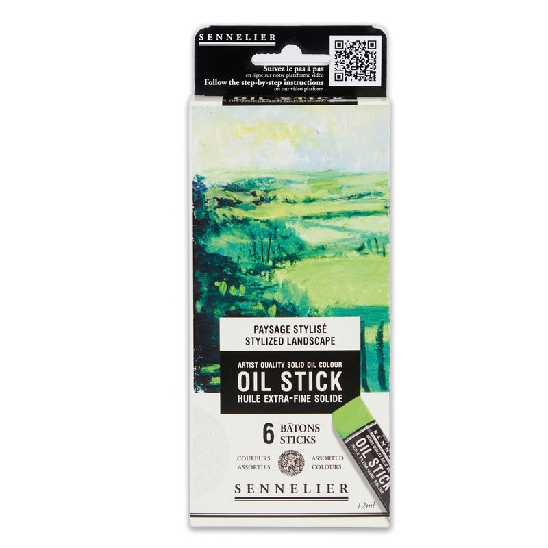 Huile solide extra-fine Sennelier coffret paysage 6 couleurs pour peindre en plein air
