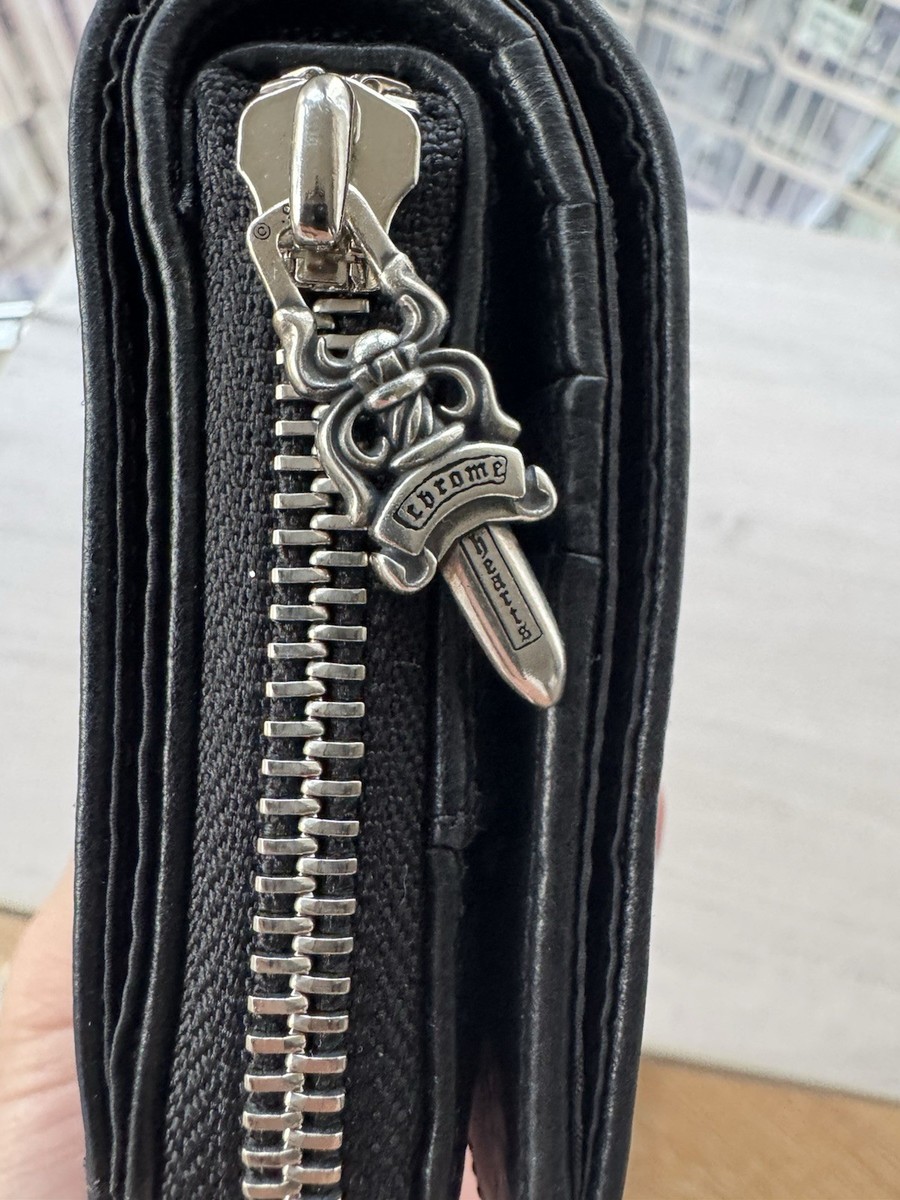Chrome Hearts Wallet Heavy Leather Black Square Zip (Brand New) | eBay