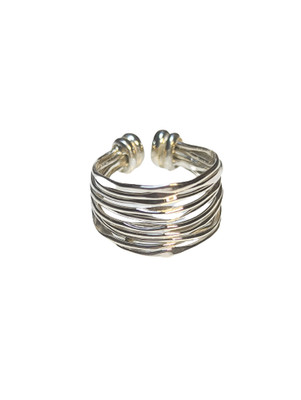 925 Sterlingsilber Ring mit mehreren Bändern verstellbar - brandneu - UK-Größe T-W
