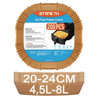 200 Stück Backpapier für Heißluftfritteuse 4,5L 8L Stone TH 20-24cm Airfryer