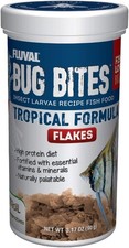 Fluval Bug Bites Tropical Fish Food Flakes for Small to Medium Sized Fish 3.17oz