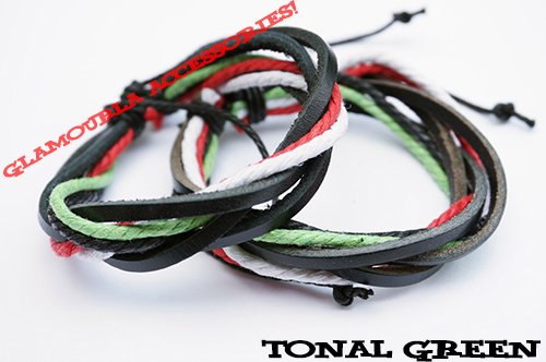 Unisex Cowhide Leather Waxed Cotton Cord Wrap Handmade Bracelet Wristband Surfer - Bild 12 von 14