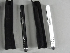 EXLIBRIS TOUCHSCREEN STYLUS PEN w/FELT CASES LOT 18 BLACK WHITE PHONE TABLET NEW