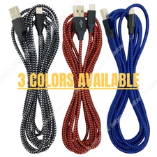 3 Pack 10Ft USB Charger Cable For Apple iPhone 14 13 12 11 XR 8 7 Charging Cord