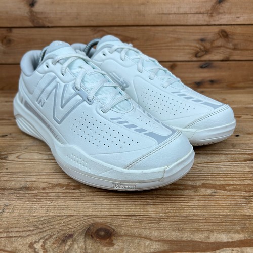 New Balance 696 Turnschuhe Herren Größe UK 8 Weiß Allcourt Leder Tennisschuhe W5 - Bild 3 von 13