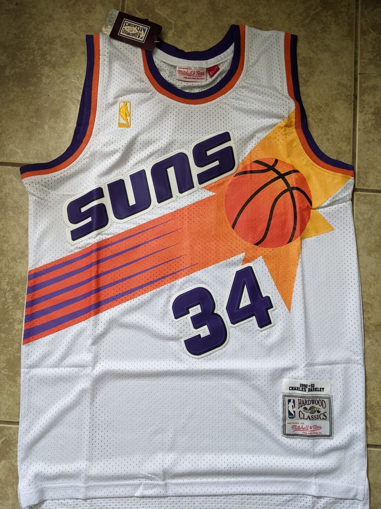 Phoenix Suns Jersey Charles Barkley #34 White Stitched Jersey US Seller