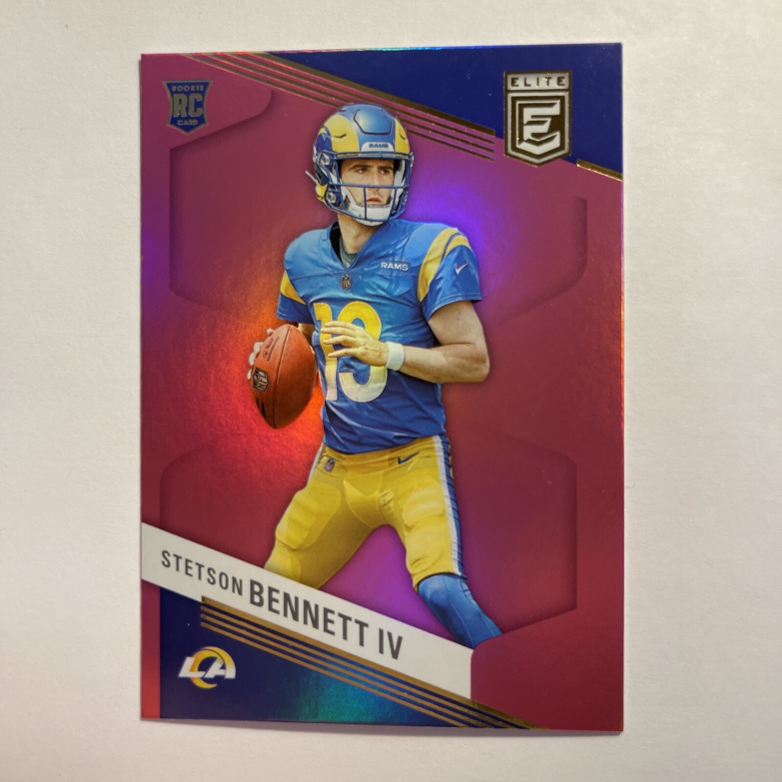 2023 Donruss Elite Stetson Bennett IV RC Pink Parallel #182 Los Angeles Rams