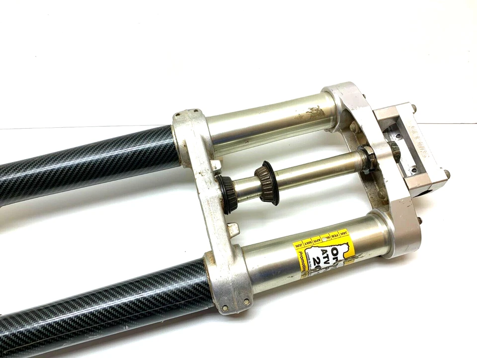 2001 01 Yamaha YZ250F YZ 250 F horquillas delanteras patas triple abrazadera Scotts suspensión Foto 2 de 4