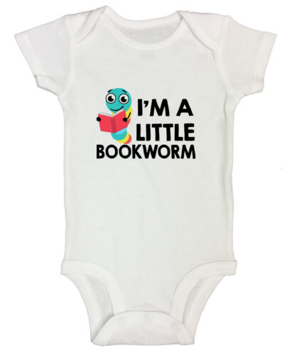 Im a Little Bookworm Infant Baby Bodysuit Newborn Teacher Baby Girl Boy Gift