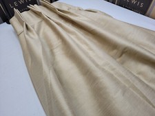 John Lewis MTM W148 x D146cm FAUX SILK GOLD Pinch Pleat Curtains RRP £340
