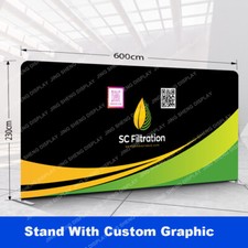 20ft Tension Fabric Trade Show Display Booth Sign Pop Up Banner Backdrop Wall