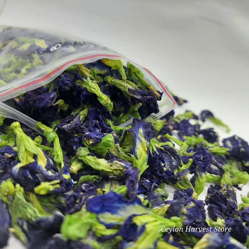 Chá de ervas 5 kg orgânico puro azul borboleta ervilha flor clitóris ternatea - Imagem 2 de 4