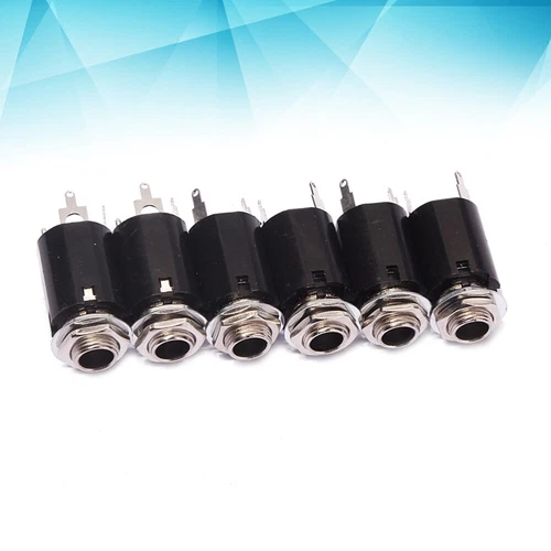 6 PCS Jack Kit Guitar Hook Endpin Plug Socket Cylinder Output Input