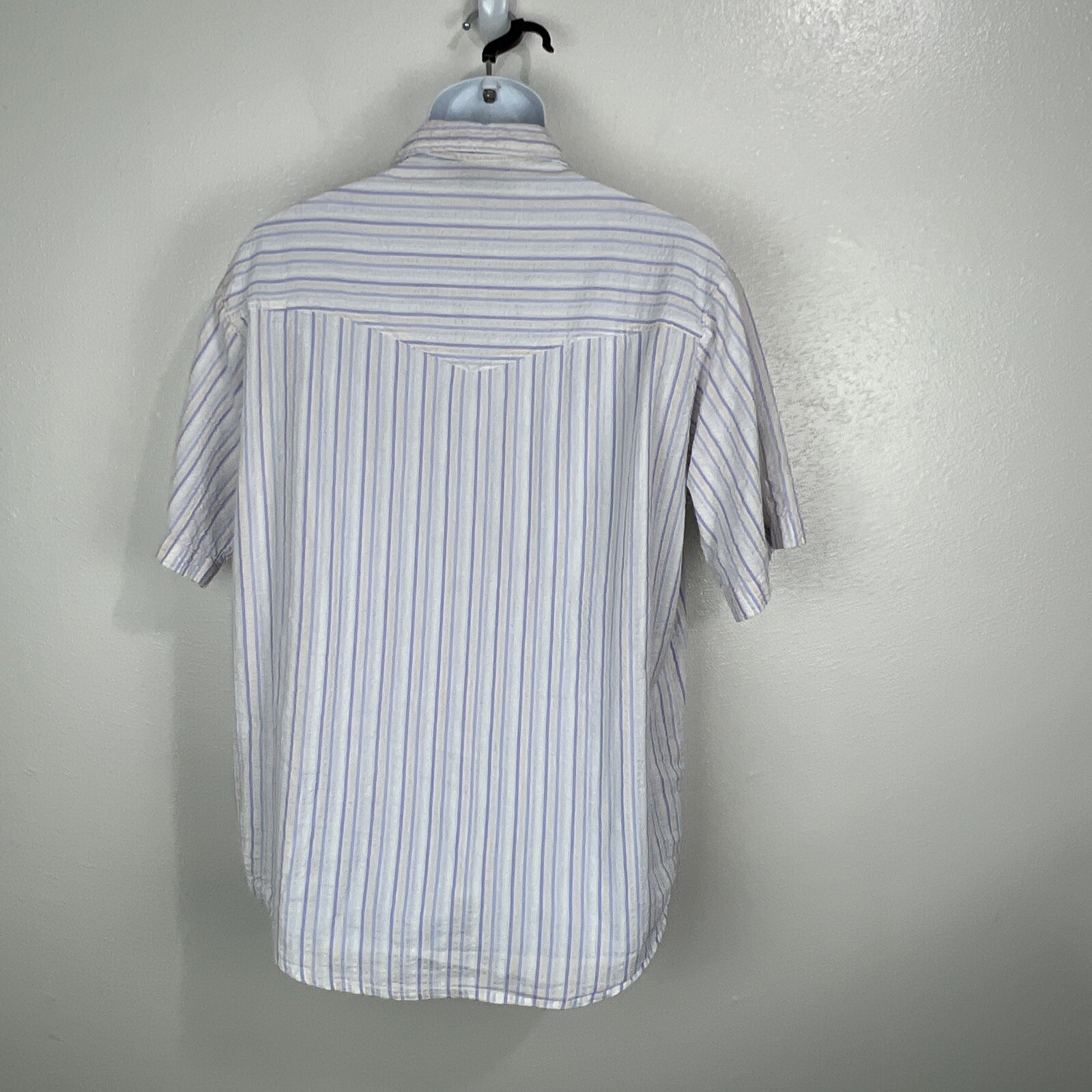 Moda Tech Button Down Shirt Men Large Purple Stri… - image 2