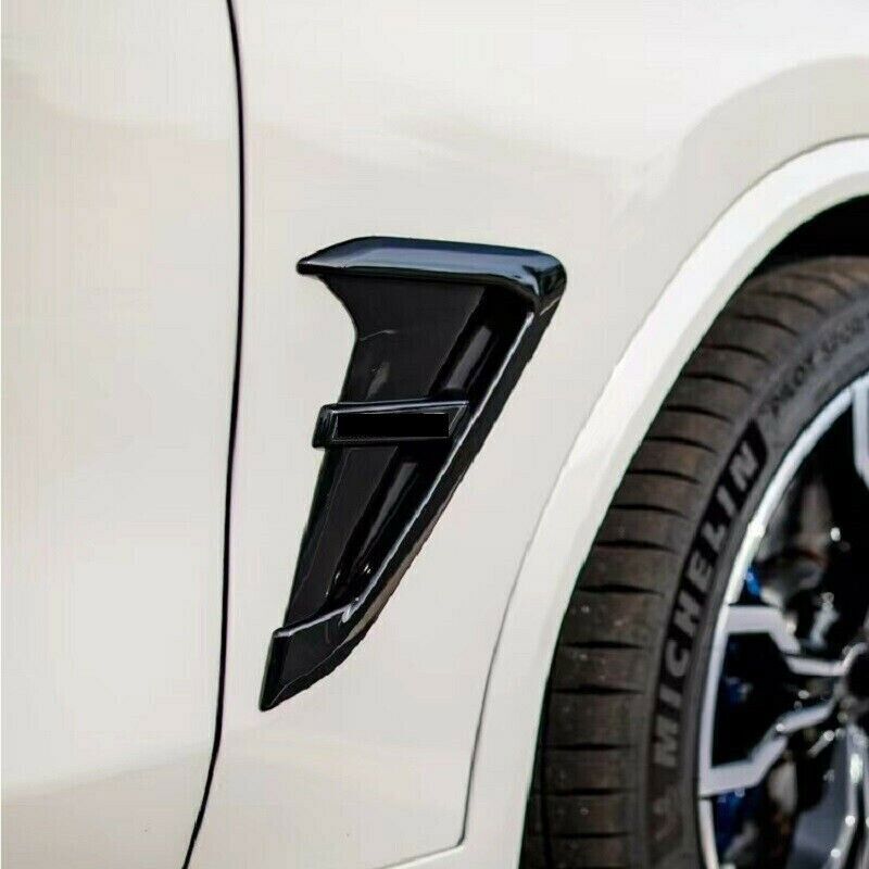 Car Side Fender Air Vent Outlet Cover Gloss Black For BMW X3 G01 X4 G02