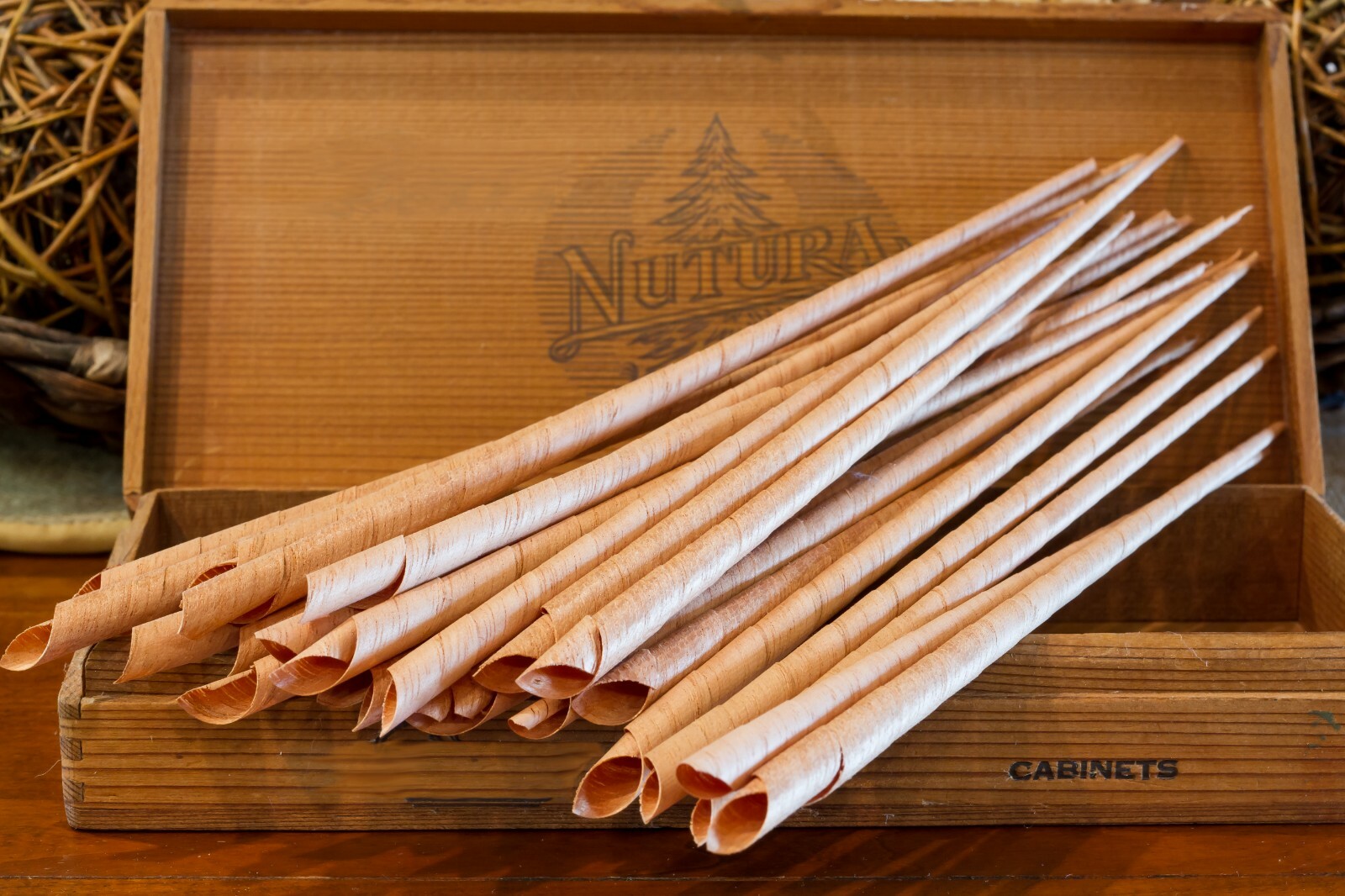 24 Spanish Cedar Cigar spills for lighting cigars - Darkfire Cigar Spills