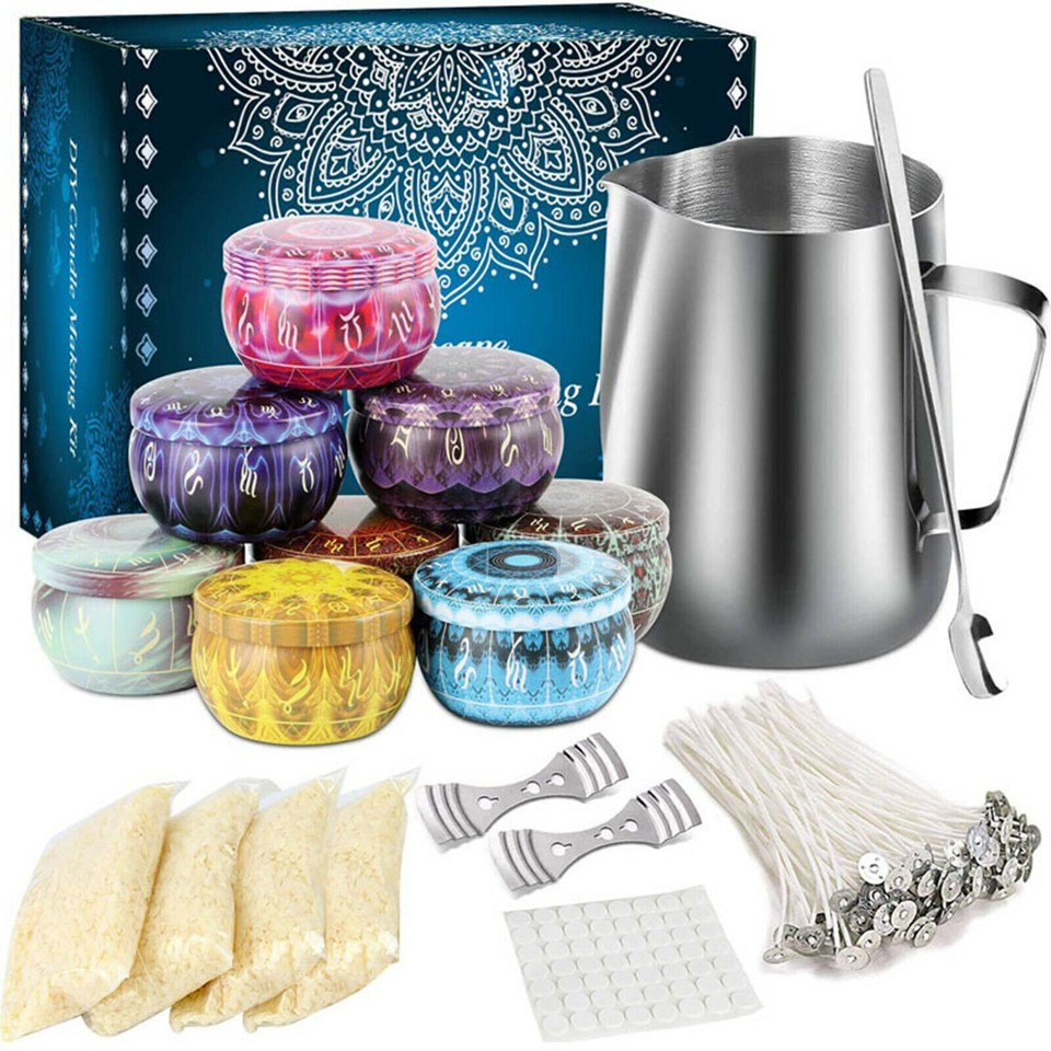 122PCS Candle Making Kit DIY Candles Craft Tool Set Pouring Pot Wicks