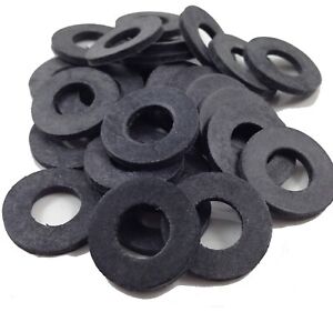 8mm FLAT FORM A BLACK THICK NEOPRENE COMMERCIAL GRADE RUBBER WASHER WASHERS M8 