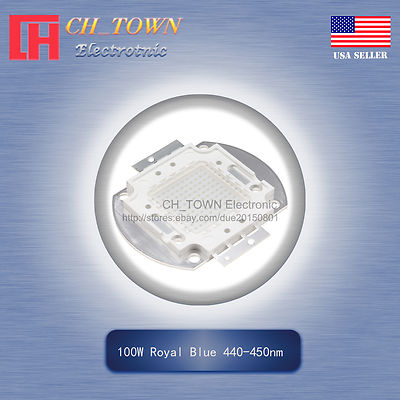 1Pcs 30W Watt High Power Royal Blue 440-450nm SMD LED Chip Blub Beads COB Lamp