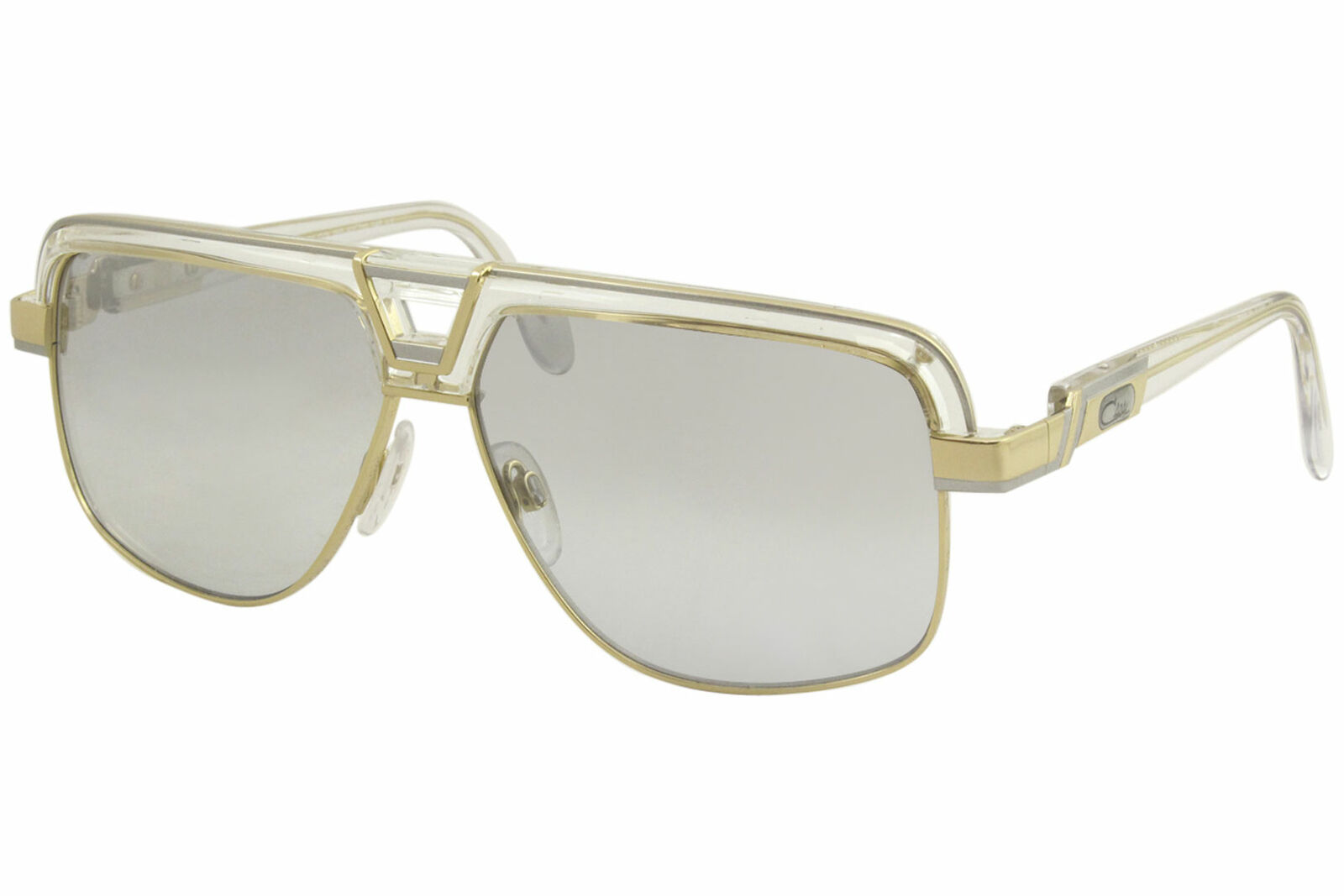 Cazal Legends 991 003 Sunglasses Men's Crystal-White-Gold/Grey Grad Lenses  62mm
