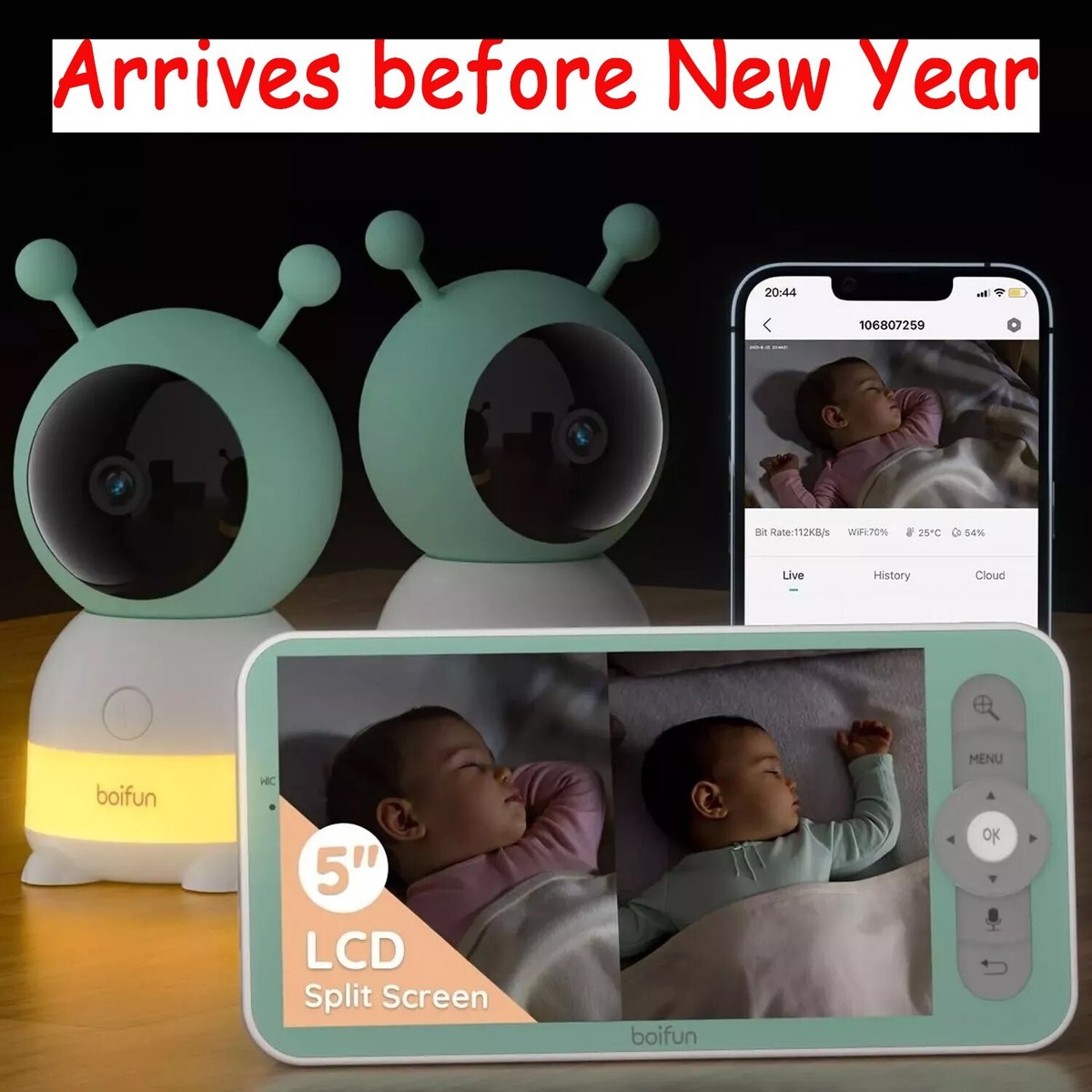 Wifi Baby Good Baby Monitors 2020 BOIFUN 2K WiFi Baby Monitor With - Main Image