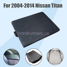 Fits 2004-2013 2014 Nissan Titan Leather Center Console Lid Armrest Cover Black