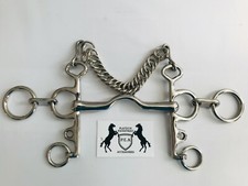 Cambridge Mouth Rugby Pelham Horse Bit Snaffle 5inch 5.5inch 6inch S.Steel
