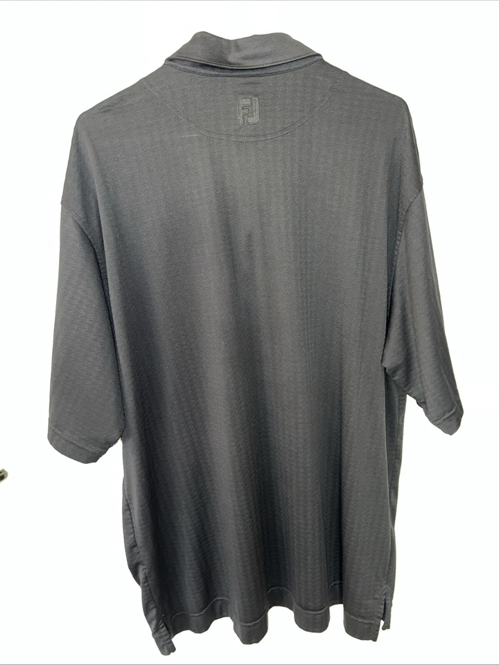 Camisa Polo FootJoy Para Hombre Talla XL Negra Elastizada Rendimiento Golf Foto 3 de 4
