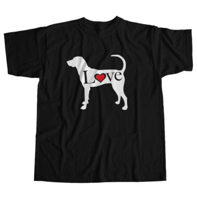 Love American English Coonhound Hound Dog Mens Unisex T-Shirt Graphic Tee gift
