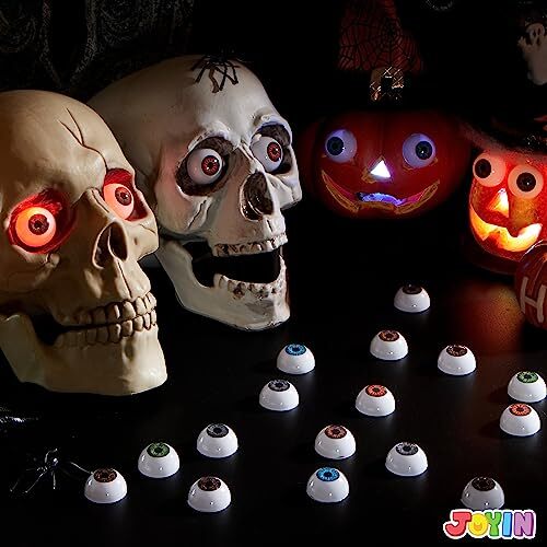 24 PCS Halloween Scary Realistic Eyes, 12 Pair Hollow Plastic Eyeballs