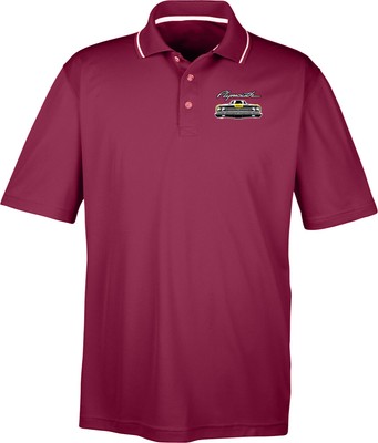 Yellow Plymouth Road Runner Two Tone Polo Pocket Print