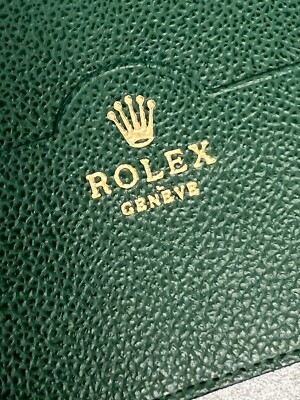 ORIGINAL AUTHENTIC ROLEX GREEN LEATHER WARRANTY CARD HOLDER FOR
