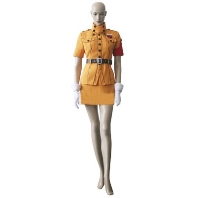 Hellsing True Vampire Seras Victoria Cosplay Costume Yellow Hellsing Uniform