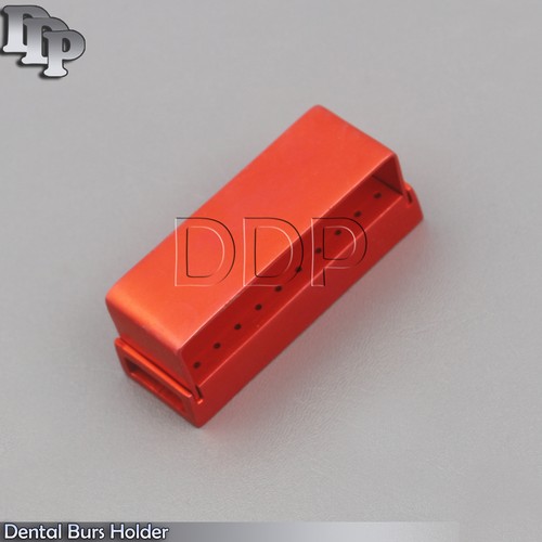 30 orificios dentales aluminio burs soporte caja autoclave color rojo DN-2085 - Imagen 2 de 4