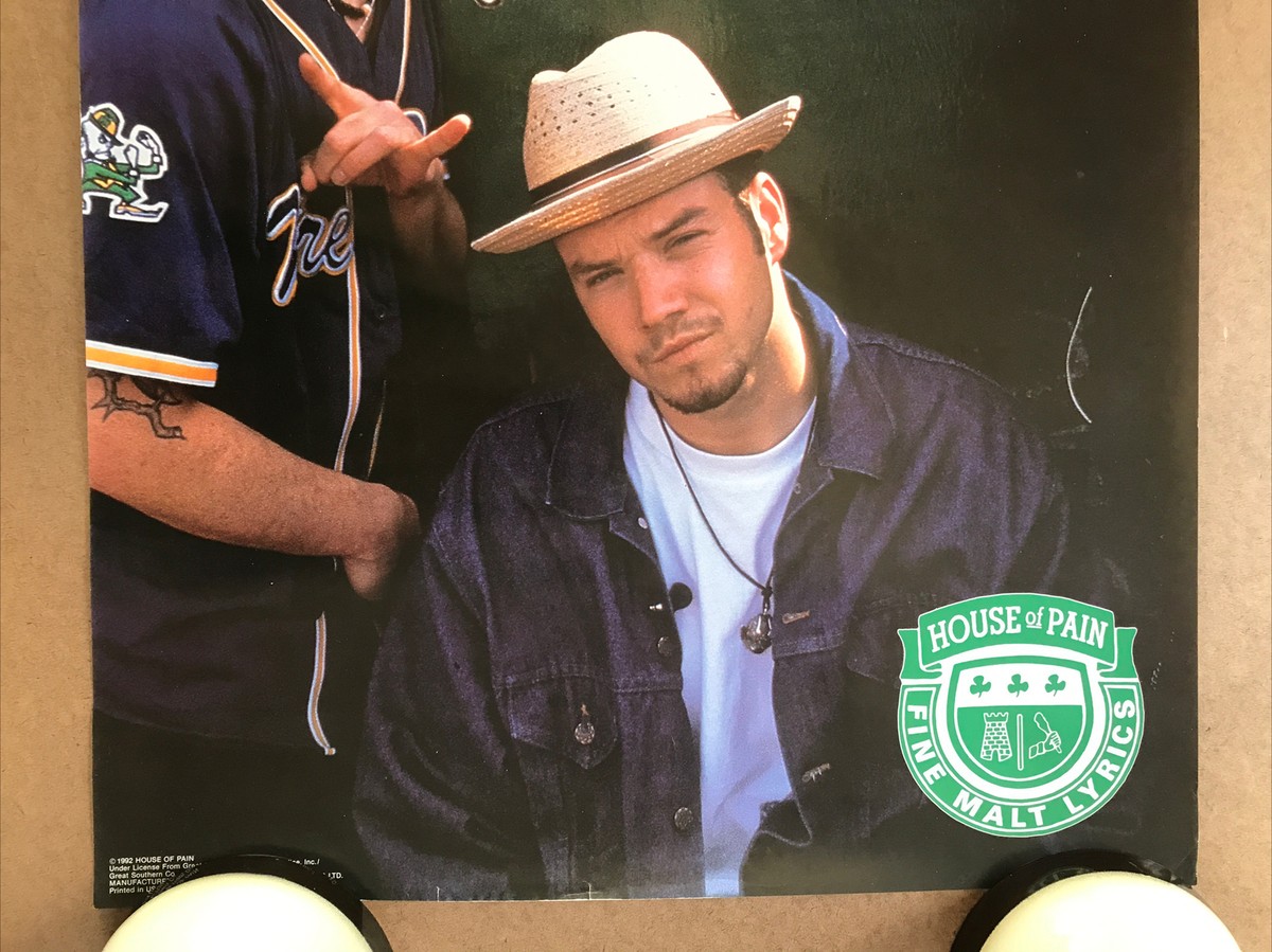 Vintage Original 1990s House Of Pain Poster 1992 Hip Hop Rap Music