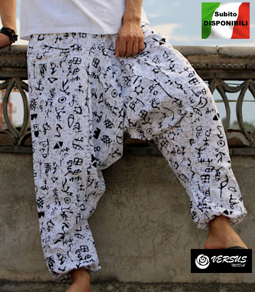 Pantaloni Lunghi in Lino, Pantaloni Sportivi Uomo Estivi, Fantasia Regular Fit Pantaloni Sport Cotone Lunghi Larghi Pantaloni da Lavoro Pantaloni Yoga Pantaloni Elasticizzati Leggeri da Yoga Spiaggia
