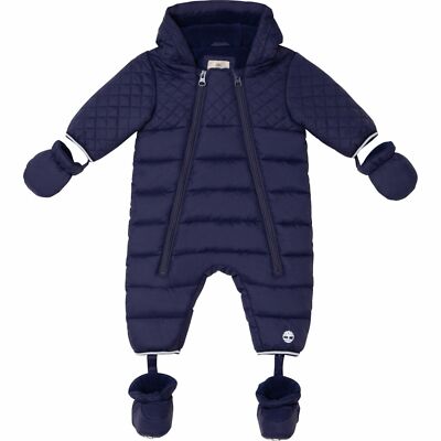 TIMBERLAND Tutina imbottita neonato bambino blu impermeabile