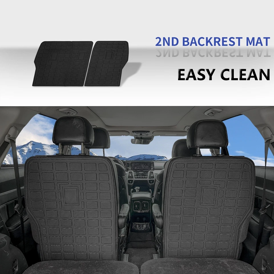 Floor Mats Trunk Liners Cargo Liner with Backrest Mats For 2021-2025 KIA Sorento Foto 2 de 4