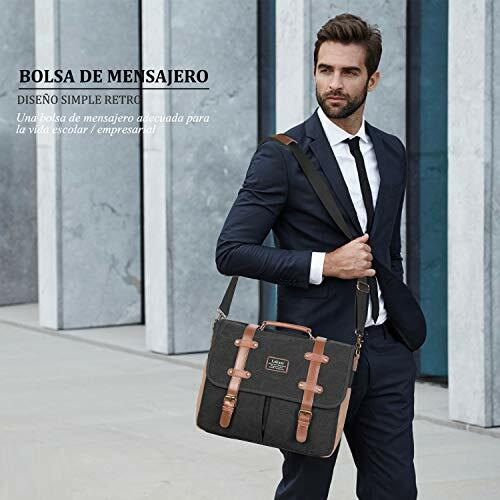 6 portatile Pollici Borsa Tela 15 Canvas lokass tracolla Nera a BFYYwCqp